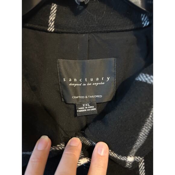 Sanctuary Black and White Shacket with Pockets XXL - Picture 3 of 7